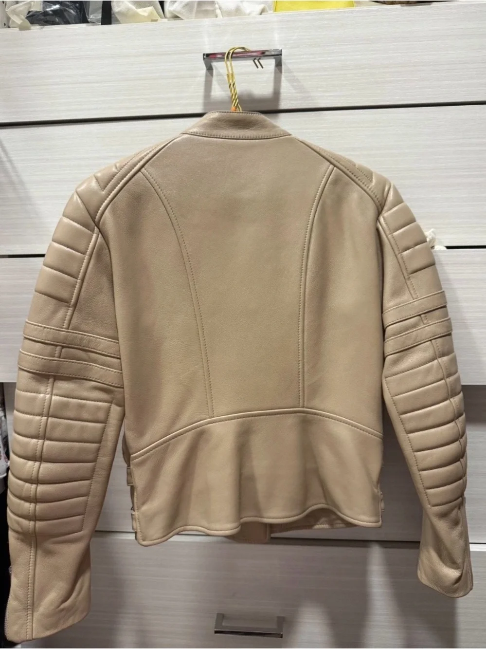 Celine women’s  Tan Leather Biker Jacket
